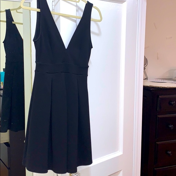 Open back black Aqua skater dress small bloomingdales - Picture 2 of 7